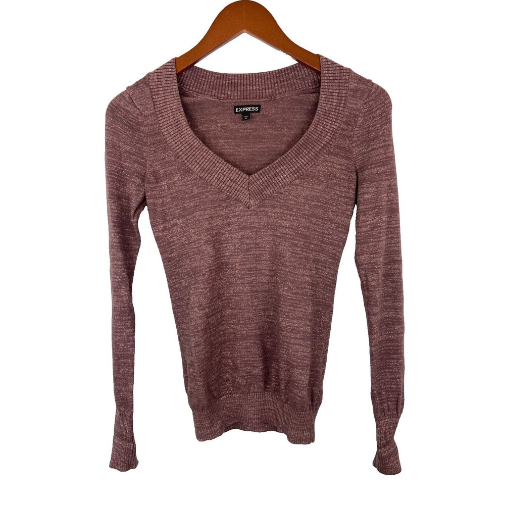 Express Women's Scoop Neck Sweater - Mauve